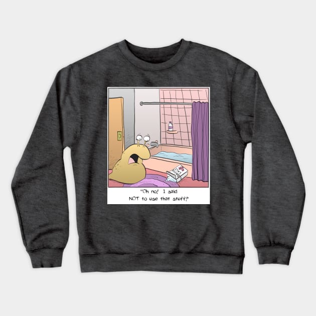 Melted Slug in Tub Crewneck Sweatshirt by cartoonistnate